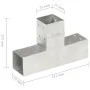 Galvanized metal T-shaped post connectors 71x71 mm by , fence posts - Ref: Foro24-145455, Price: 21,05 €, Discount: %