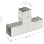T-förmige Pfostenverbinder aus verzinktem Metall, 71 x 71 mm von , Zaunpfosten - Ref: Foro24-145455, Preis: 22,59 €, Rabatt: %
