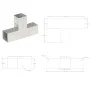 Galvanized metal T-shaped post connectors 71x71 mm by , fence posts - Ref: Foro24-145455, Price: 21,05 €, Discount: %