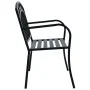 Black steel garden bench 125 cm by vidaXL, garden benches - Ref: Foro24-47945, Price: 82,95 €, Discount: %