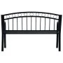 Gartenbank aus schwarzem Stahl, 125 cm von vidaXL, Gartenbänke - Ref: Foro24-47945, Preis: 82,95 €, Rabatt: %