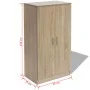 Schuhschrank mit 7 Eichenregalen von , Schuhregale und Schuhorganisatoren - Ref: Foro24-243061, Preis: 132,81 €, Rabatt: %
