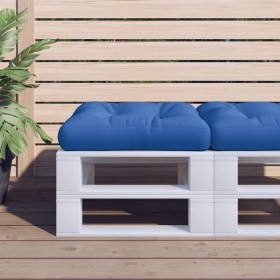 Cojín para sofá de palets de tela azul 60x60x12 cm