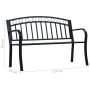 Gartenbank aus schwarzem Stahl, 125 cm von vidaXL, Gartenbänke - Ref: Foro24-47945, Preis: 82,95 €, Rabatt: %