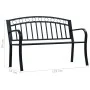Gartenbank aus schwarzem Stahl, 125 cm von vidaXL, Gartenbänke - Ref: Foro24-47945, Preis: 82,95 €, Rabatt: %