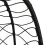 Egg hanging chair with anthracite synthetic rattan steel cushion by , Garden rockers - Ref: Foro24-360045, Price: 204,79 €, D...