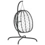 Silla colgante huevo con cojín acero ratán sintético antracita de , Balancines de jardín - Ref: Foro24-360045, Precio: 213,34...