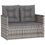 Gartenbank mit grauen synthetischen Rattankissen 105 cm von , Gartenbänke - Ref: Foro24-362319, Preis: 113,67 €, Rabatt: %