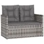 Gartenbank mit grauen synthetischen Rattankissen 105 cm von , Gartenbänke - Ref: Foro24-362319, Preis: 111,04 €, Rabatt: %