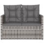 Gartenbank mit grauen synthetischen Rattankissen 105 cm von , Gartenbänke - Ref: Foro24-362319, Preis: 113,67 €, Rabatt: %