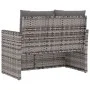 Gartenbank mit grauen synthetischen Rattankissen 105 cm von , Gartenbänke - Ref: Foro24-362319, Preis: 111,04 €, Rabatt: %