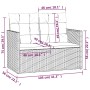 Gartenbank mit grauen synthetischen Rattankissen 105 cm von , Gartenbänke - Ref: Foro24-362319, Preis: 113,67 €, Rabatt: %