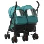 Carrito para gemelos de acero verde de , Cochecitos de bebé - Ref: Foro24-10240, Precio: 239,82 €, Descuento: %