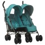 Green steel twin cart by , Baby strollers - Ref: Foro24-10240, Price: 244,26 €, Discount: %