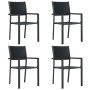 Gartenstühle 4 Stk. Kunststoff mit schwarzer Rattanoptik von vidaXL, Gartenstühle - Ref: Foro24-47890, Preis: 162,99 €, Rabat...