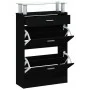 Mueble zapatero madera contrachapada negro 63x24x104 cm de , Zapateros y organizadores de calzado - Ref: Foro24-342564, Preci...