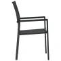 Garden chairs, set of 4, made of black plastic with a rattan-like appearance. by vidaXL, Garden chairs - Ref: Foro24-47890, P...