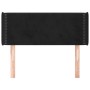 Cabecero de terciopelo negro 93x16x78/88 cm