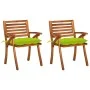 Garden dining chairs with cushions 2 pcs solid acacia wood by , Garden chairs - Ref: Foro24-3060858, Price: 206,91 €, Discoun...