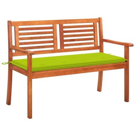 2-Sitzer-Gartenbank aus massivem Eukalyptusholz und Kissen 120 cm von , Gartenbänke - Ref: Foro24-3060980, Preis: 192,15 €, R...