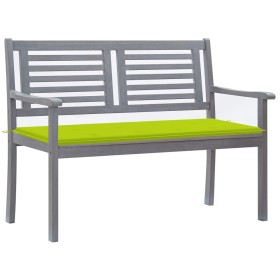 2-seater garden bench in gray eucalyptus wood and 120 cm cushion by , garden benches - Ref: Foro24-3061034, Price: 191,43 €, ...