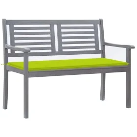2-seater garden bench in gray eucalyptus wood and 120 cm cushion by , garden benches - Ref: Foro24-3061034, Price: 191,43 €, ...