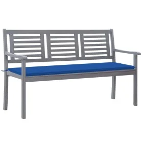 3-seater garden bench in gray eucalyptus wood and 150 cm cushion by , garden benches - Ref: Foro24-3061060, Price: 224,84 €, ...