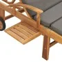 Sonnenliege mit massivem dunkelgrauen Teakholzkissen von vidaXL, Liegen - Ref: Foro24-48023, Preis: 282,17 €, Rabatt: %