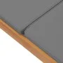 Sonnenliege mit massivem dunkelgrauen Teakholzkissen von vidaXL, Liegen - Ref: Foro24-48023, Preis: 282,17 €, Rabatt: %