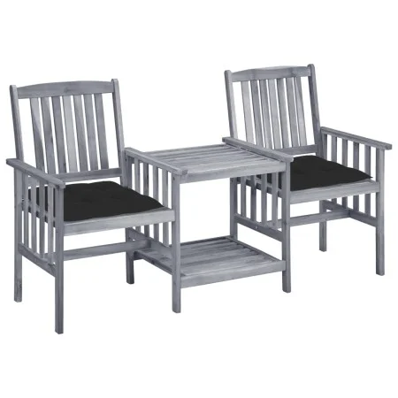 Garden chairs with table and solid acacia wood cushions by , Garden sets - Ref: Foro24-3061324, Price: 162,06 €, Discount: %