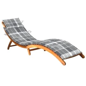 Garden lounger with solid acacia wood cushion by , Loungers - Ref: Foro24-3061586, Price: 176,81 €, Discount: %
