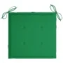 Batavia chairs 2 units solid teak with green cushions by , Garden chairs - Ref: Foro24-3062132, Price: 246,63 €, Discount: %
