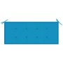 Banco Batavia madera maciza de teca con cojín azul 120 cm de , Bancos de jardín - Ref: Foro24-3062158, Precio: 196,93 €