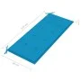 Banco Batavia madera maciza de teca con cojín azul 120 cm de , Bancos de jardín - Ref: Foro24-3062158, Precio: 212,52 €, Desc...