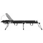 Extra high senior folding aluminum black lounger by vidaXL, Loungers - Ref: Foro24-47913, Price: 149,97 €, Discount: %