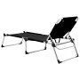 Extra high senior folding aluminum black lounger by vidaXL, Loungers - Ref: Foro24-47913, Price: 149,97 €, Discount: %