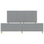 Estructura de cama con cabecera Gris claro 200 x 200 cm tela