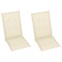 Reclining garden chairs 2 pcs solid acacia wood cushions by , Garden chairs - Ref: Foro24-3064061, Price: 183,21 €, Discount: %