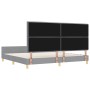 Estructura de cama con cabecera Gris claro 200 x 200 cm tela