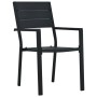 Gartenstühle 4 Stück HDPE Holzoptik schwarz von vidaXL, Gartenstühle - Ref: Foro24-47886, Preis: 227,01 €, Rabatt: %
