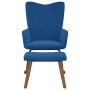 Blauer Schaukelstuhl aus Samt mit Fußstütze von , Schaukelstühle - Ref: Foro24-327764, Preis: 151,27 €, Rabatt: %
