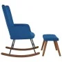 Blauer Schaukelstuhl aus Samt mit Fußstütze von , Schaukelstühle - Ref: Foro24-327764, Preis: 148,02 €, Rabatt: %