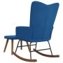 Blauer Schaukelstuhl aus Samt mit Fußstütze von , Schaukelstühle - Ref: Foro24-327764, Preis: 148,02 €, Rabatt: %