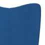 Blauer Schaukelstuhl aus Samt mit Fußstütze von , Schaukelstühle - Ref: Foro24-327764, Preis: 148,02 €, Rabatt: %