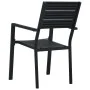 Garden chairs 4 units HDPE wood-like black appearance by vidaXL, Garden chairs - Ref: Foro24-47886, Price: 227,01 €, Discount: %