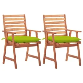 Garten-Esszimmerstühle, 2 Stück, massives Akazienholz und Kissen von , Gartenstühle - Ref: Foro24-3064346, Preis: 159,59 €, R...