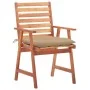 Sillas comedor de jardín 2 uds madera maciza acacia y cojines de , Sillas de jardín - Ref: Foro24-3064338, Precio: 159,59 €, ...