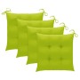Sillas comedor de jardín 3 uds madera maciza acacia y cojines de , Sillas de jardín - Ref: Foro24-3064373, Precio: 211,97 €