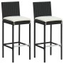 3-teiliges Garten-Barmöbel-Set und schwarze PE-Rattan-Kissen von , Gartensets - Ref: Foro24-3064856, Preis: 295,76 €, Rabatt: %