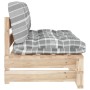 Central sofa made of pallets for impregnated pine wood garden by , Modular outdoor sofas - Ref: Foro24-3066542, Price: 130,80...